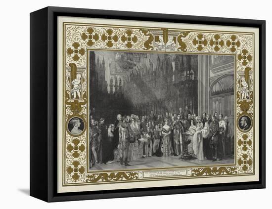 The Christening of the Prince of Wales in St George's Chapel, Windsor Castle, 25 January 1842-Sir George Hayter-Framed Premier Image Canvas