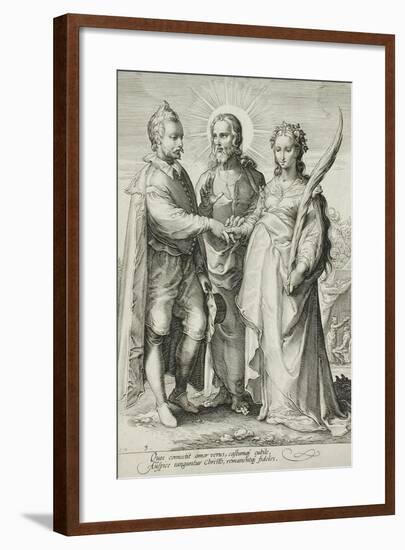 The Christian Marriage, Plate 3 of The Marriage Trilogy, c.1594-Jan Saenredam-Framed Giclee Print