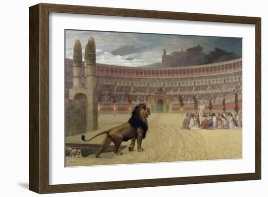 The Christian Martyr's Last Prayer, 1863-83-Jean Leon Gerome-Framed Premium Giclee Print