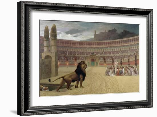 The Christian Martyr's Last Prayer, 1863-83-Jean Leon Gerome-Framed Premium Giclee Print