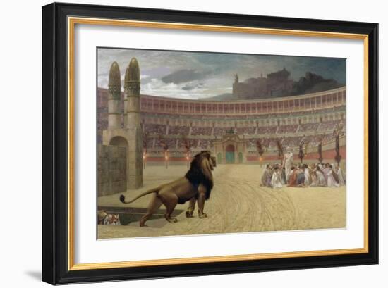 The Christian Martyr's Last Prayer, 1863-83-Jean Leon Gerome-Framed Premium Giclee Print