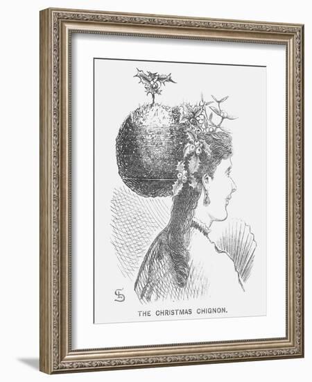 The Christmas Chignon, 1867-Edward Linley Sambourne-Framed Giclee Print