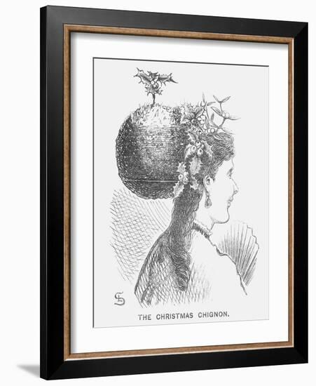 The Christmas Chignon, 1867-Edward Linley Sambourne-Framed Giclee Print