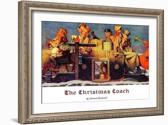 "The Christmas Coach", December 28,1935-Norman Rockwell-Framed Giclee Print