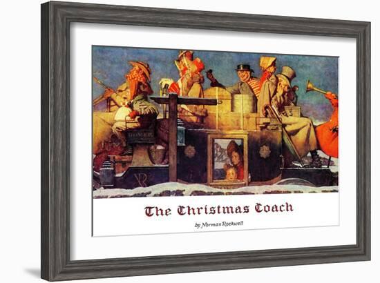 "The Christmas Coach", December 28,1935-Norman Rockwell-Framed Giclee Print