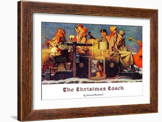 "The Christmas Coach", December 28,1935-Norman Rockwell-Framed Giclee Print