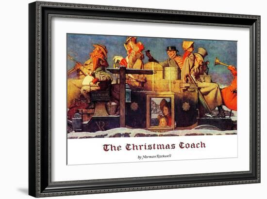 "The Christmas Coach", December 28,1935-Norman Rockwell-Framed Giclee Print