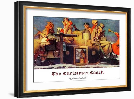 "The Christmas Coach", December 28,1935-Norman Rockwell-Framed Giclee Print