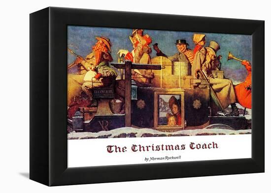 "The Christmas Coach", December 28,1935-Norman Rockwell-Framed Premier Image Canvas