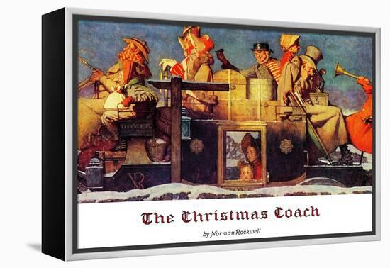 "The Christmas Coach", December 28,1935-Norman Rockwell-Framed Premier Image Canvas