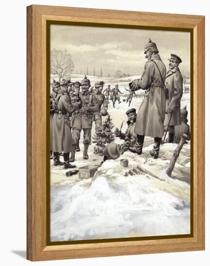 The Christmas Day Armistice-Pat Nicolle-Framed Premier Image Canvas