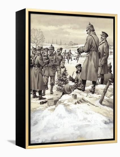 The Christmas Day Armistice-Pat Nicolle-Framed Premier Image Canvas