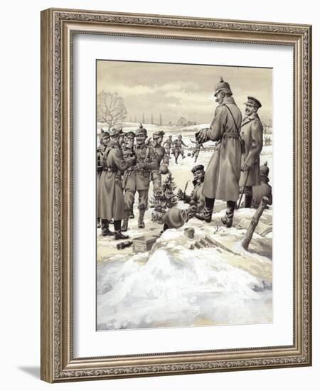 The Christmas Day Armistice-Pat Nicolle-Framed Giclee Print