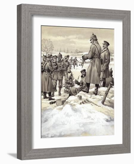 The Christmas Day Armistice-Pat Nicolle-Framed Giclee Print