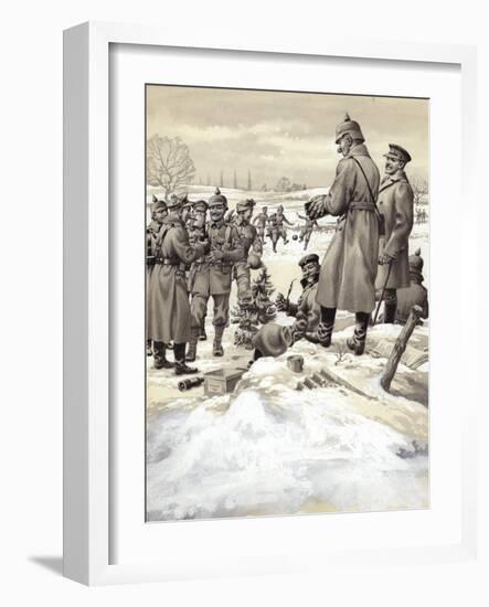 The Christmas Day Armistice-Pat Nicolle-Framed Giclee Print