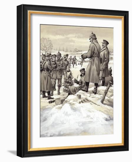 The Christmas Day Armistice-Pat Nicolle-Framed Giclee Print