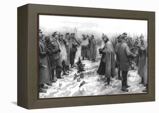 The Christmas Day Truce of 1914, Published 1915-English School-Framed Premier Image Canvas