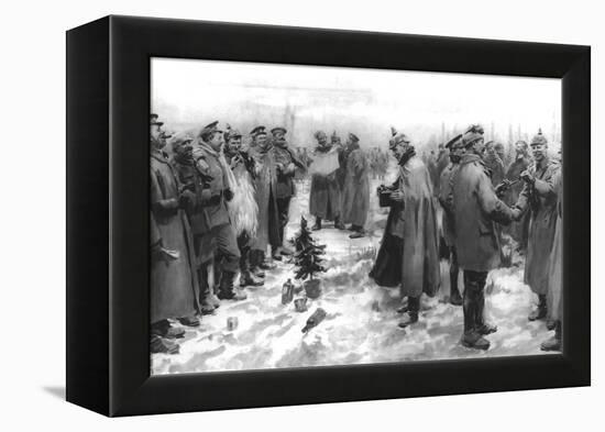 The Christmas Day Truce of 1914, Published 1915-English School-Framed Premier Image Canvas