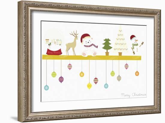 The Christmas Decorations on the Shelf-null-Framed Giclee Print