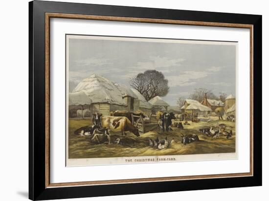 The Christmas Farm-Yard-Edward Duncan-Framed Giclee Print