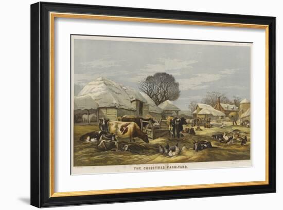 The Christmas Farm-Yard-Edward Duncan-Framed Giclee Print