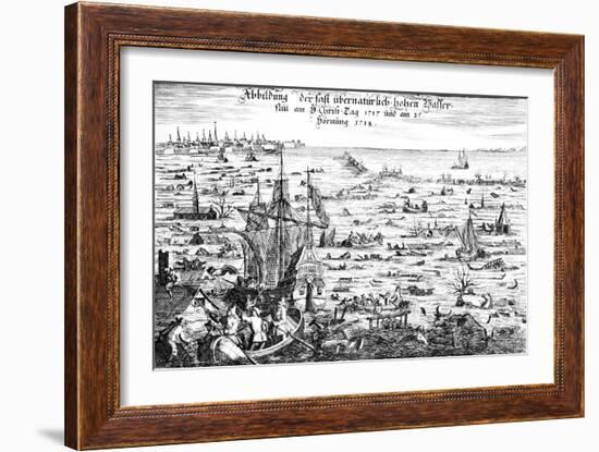 The Christmas Flood of 1717, 1719-Dutch School-Framed Giclee Print