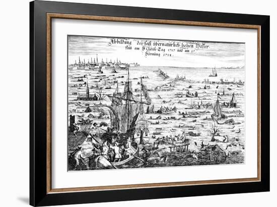 The Christmas Flood of 1717, 1719-Dutch School-Framed Giclee Print