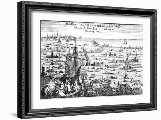 The Christmas Flood of 1717, 1719-Dutch School-Framed Giclee Print