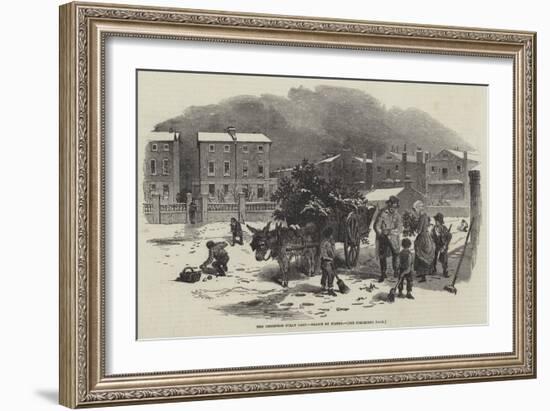 The Christmas Holly Cart-Myles Birket Foster-Framed Giclee Print