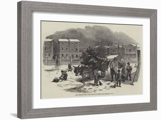 The Christmas Holly Cart-Myles Birket Foster-Framed Giclee Print