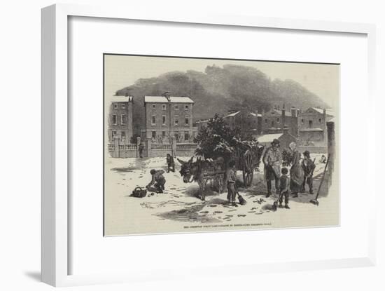 The Christmas Holly Cart-Myles Birket Foster-Framed Giclee Print