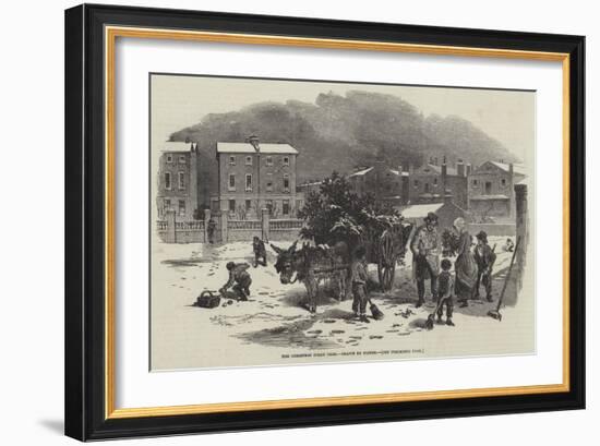 The Christmas Holly Cart-Myles Birket Foster-Framed Giclee Print