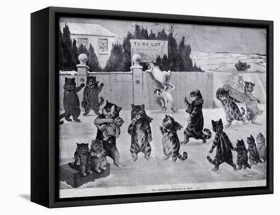 The Christmas Invitation - a Hoax, 1900-Louis Wain-Framed Premier Image Canvas