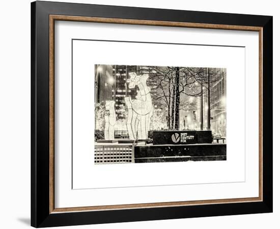 The Christmas Ornaments at 21st Century Fox across from the Radio City Music Hall by Night-Philippe Hugonnard-Framed Art Print