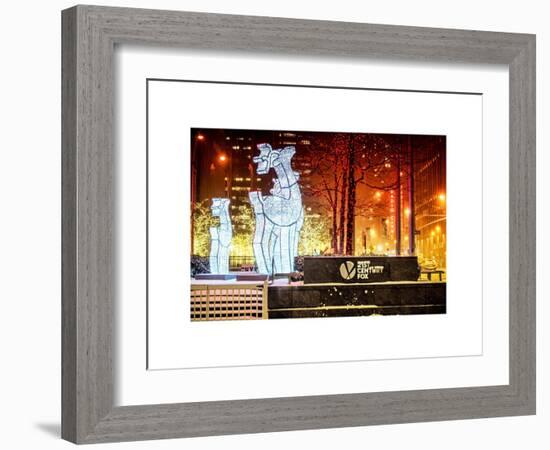 The Christmas Ornaments at 21st Century Fox across from the Radio City Music Hall by Red Night-Philippe Hugonnard-Framed Art Print