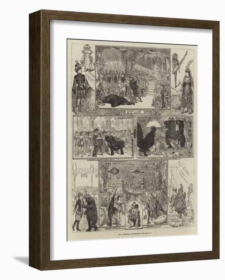 The Christmas Pantomimes-George Cruikshank-Framed Giclee Print