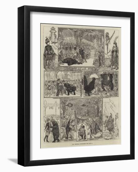 The Christmas Pantomimes-George Cruikshank-Framed Giclee Print