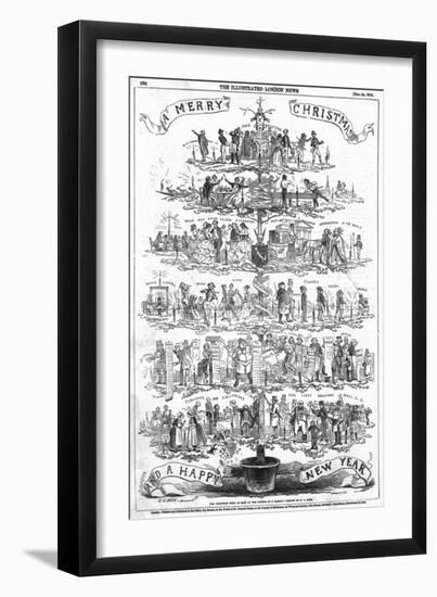 The Christmas Tree, as Seen by the Father of a Family-English School-Framed Giclee Print