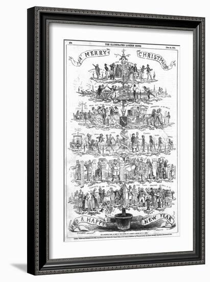The Christmas Tree, as Seen by the Father of a Family-English School-Framed Giclee Print