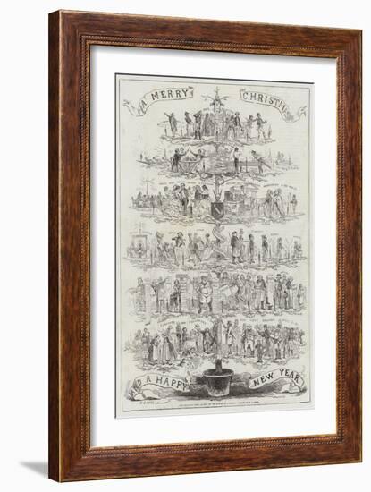 The Christmas Tree, as Seen by the Father of a Family-Henry George Hine-Framed Giclee Print