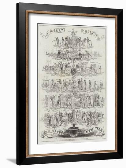 The Christmas Tree, as Seen by the Father of a Family-Henry George Hine-Framed Giclee Print