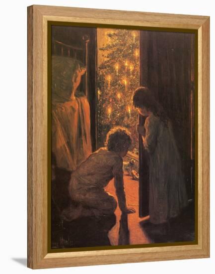 The Christmas Tree, C.1916-Mosler-Framed Premier Image Canvas