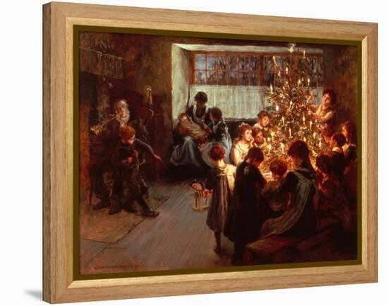 The Christmas Tree-Albert Chevallier Tayler-Framed Premier Image Canvas