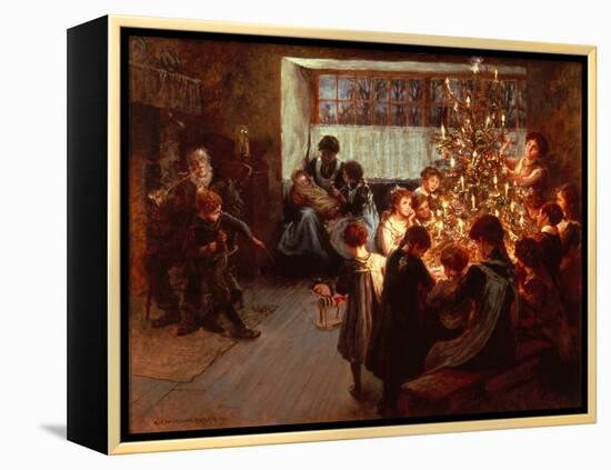 The Christmas Tree-Albert Chevallier Tayler-Framed Premier Image Canvas