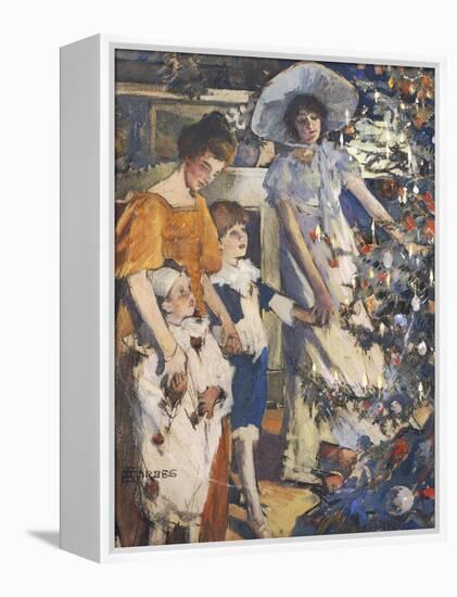 The Christmas Tree-Elizabeth Adela Stanhope Forbes-Framed Premier Image Canvas