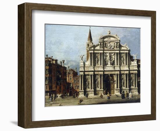 The Church and Campo of Santo Maria Zobenigo, Venice-Canaletto-Framed Giclee Print