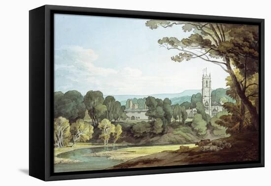 The Church and Castle at Tiverton, Devon-John White Abbott-Framed Premier Image Canvas
