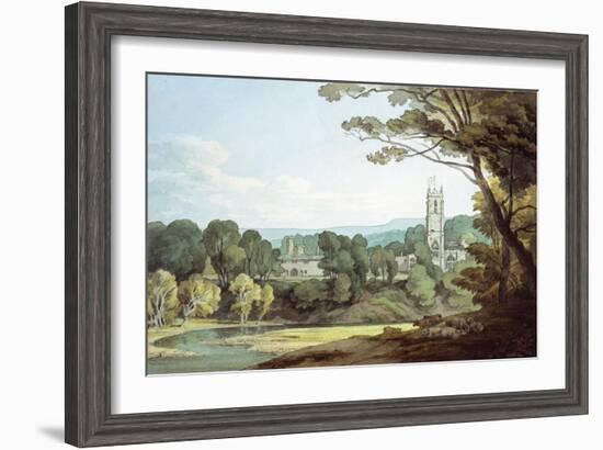 The Church and Castle at Tiverton, Devon-John White Abbott-Framed Giclee Print