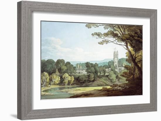 The Church and Castle at Tiverton, Devon-John White Abbott-Framed Giclee Print