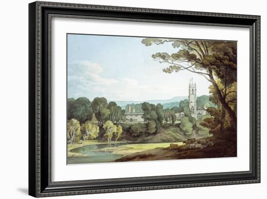 The Church and Castle at Tiverton, Devon-John White Abbott-Framed Giclee Print